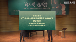 钢琴三重奏《d小调小提琴和双簧管协奏曲》